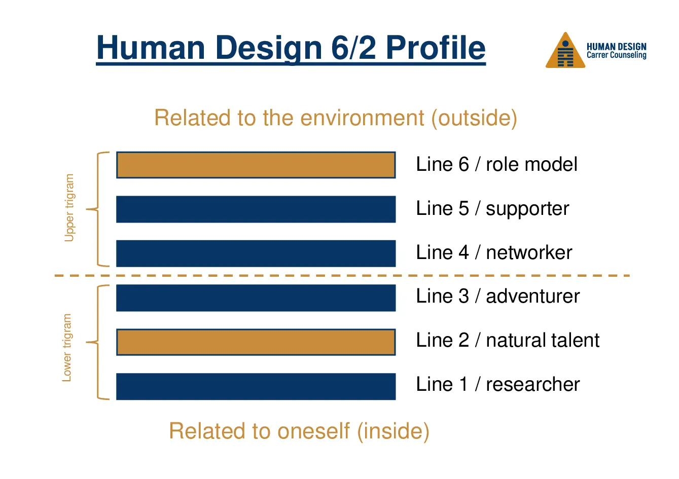 Human Design 6/2 Profile Human Design 6/2 Profile visually explained as a hexagram