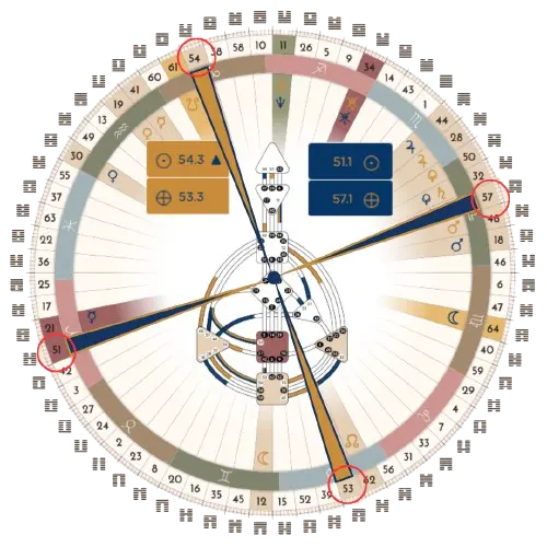 Human-Design-Incarnation-Cross-Mandala-view Human Design Incarnation Cross as Mandala / Rave Chart