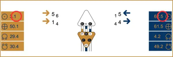 Profil-5:1-Human-Design Profile 5/1 Human Design displayed as lines of the sun